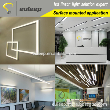 surface mounted led linear light, suspended led linear light, linkable straight or square connection linear lighting fixture